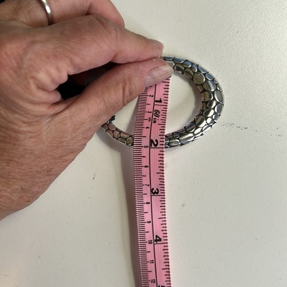 BRIGHTON WOMENS BLACK SILVER CLASP AND SILVER OVAL BUCKEL WESTERN  BELT SZ 38 - Picture 12 of 13